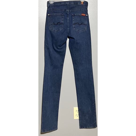 7 For All Mankind High Wast Straight Leg‎ Size 26 Blie Jeans.  Great Condition - Picture 4 of 8